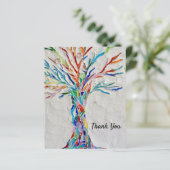 Budget Mosaik Tree Danke Karte (Stehend Vorderseite)