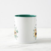 BUDGET Mother Bride Groom Custom Gifts SUNFLOWERS Tasse (Zentrum)