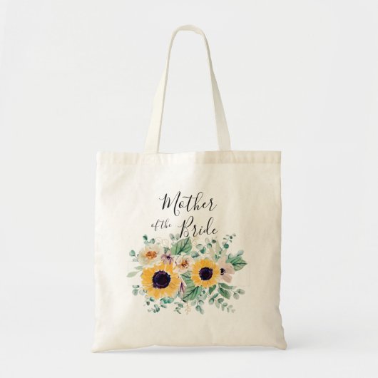 BUDGET Mother Bride Groom Custom Gifts SUNFLOWERS Tragetasche (Vorne)