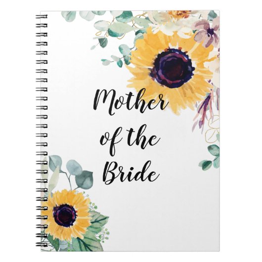 BUDGET Mother Bride Groom Hochzeit Geschenke Sonne Notizblock (Vorderseite)