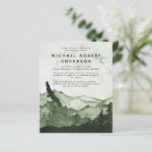 Budget Mountain Celebration of Life Invitation (Stehend Vorderseite)