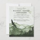 Budget Mountain Celebration of Life Invitation (Vorderseite)