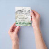Budget Mountain Pine Trees Winter Wedding Einladun Flyer (Gruppe)