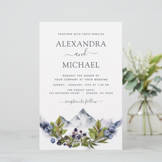 Budget Mountain Rustic Greenerity Wedding (Stehend Vorderseite)