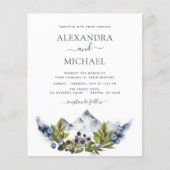 Budget Mountain Rustic Greenerity Wedding (Vorderseite)