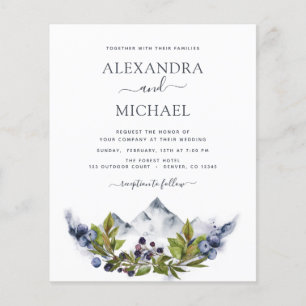 Budget Mountain Rustic Greenerity Wedding Flyer