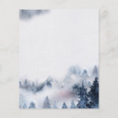 Budget Mountain Rustikale lila Hochzeit Einladung (Rückseite)