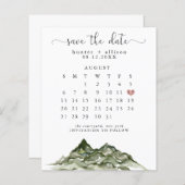Budget Mountain Save the Date Calendar (Vorne/Hinten)