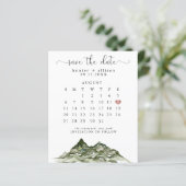 Budget Mountain Save the Date Calendar (Stehend Vorderseite)