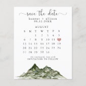 Budget Mountain Save the Date Calendar Flyer (Vorne)