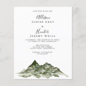 Budget Mountain Save the Date Flyer (Vorne)