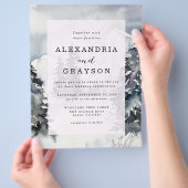 Budget Mountain Watercolor Rustikale Hochzeit Einl Flyer (Hand)