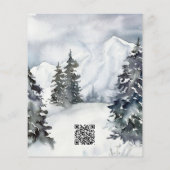 Budget Mountain Watercolor Rustikale Hochzeit Einl Flyer (Hinten)