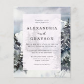 Budget Mountain Watercolor Rustikale Hochzeit Einl Flyer (Vorne)