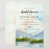 Budget Mountains Lake Bridal Dusche Einladung (Vorne/Hinten)