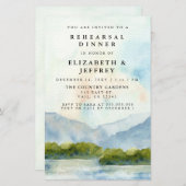 Budget Mountains Lake Probe Dinner Einladung (Vorne/Hinten)