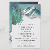 Budget Mountains Pine Probe Abendessen Einladung (Vorne/Hinten)