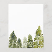 Budget Mountains Pine Probe Abendessen Einladung (Rückseite)