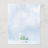 Budget Mountains Pine Wedding Einladungen (Rückseite)