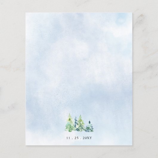 Budget Mountains Pine Wedding Einladungen (Rückseite)