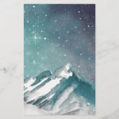 Budget Mountains Pine Winter Hochzeit Einladung (Rückseite)