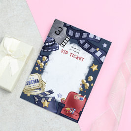 Budget Movie Night Kindergeburtstag Danke Karte