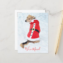 Budget Moving Christmas Dog in Niedlichem Red Sant