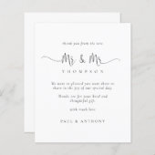 Budget Mr. und Mr. Script Gay Wedding Danke (Vorne/Hinten)