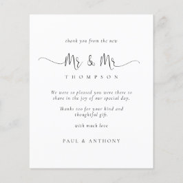 Budget Mr. und Mr. Script Gay Wedding Danke