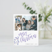 Budget Multi 6 Foto Frohe Weihnachtskarte (Stehend Vorderseite)