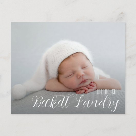 Budget Multi Foto Collage Geburtsankündigung (Vorderseite)