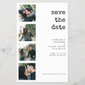 Budget Multi Foto Collage Hochzeit speichern Sie d Flyer (Vorne)
