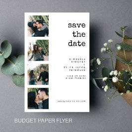 Budget Multi Foto Collage Hochzeit speichern Sie d Flyer