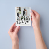 Budget Multi Foto einfache Hochzeit danke Karte (Gruppe)