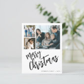 Budget Multi Foto Frohe Weihnachtskarte (Stehend Vorderseite)