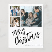 Budget Multi Foto Frohe Weihnachtskarte (Vorderseite)