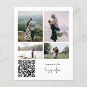 Budget Multi-Foto QR CODE Hochzeit Einladung Flyer (Hinten)