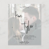 Budget Multi-Foto QR CODE Hochzeit Einladung Flyer (Vorne)