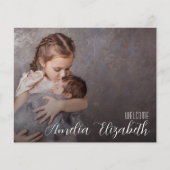 Budget Multiple Foto Elegante Geburtsankündigung (Vorderseite)
