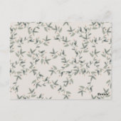 Budget Mum Deer Fawn Floral Wappen Babydusche Postkarte (Rückseite)