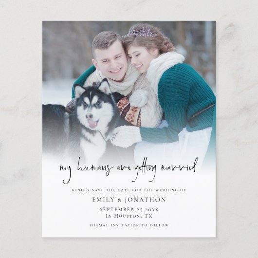 Budget My Humans Pet Qr Code Foto Rett Datum (Vorderseite)