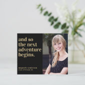 BUDGET Nächste Abschluss-Einladung (Stehend Vorderseite)