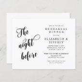 Budget Nacht vor Probe Einladung (Vorne/Hinten)