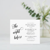 Budget Nacht vor Probe Einladung (Stehend Vorderseite)