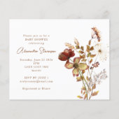 Budget Nature Blume Kinderdusche Einladung (Vorderseite)