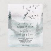 Budget Nature, Forest & Birds Wedding Flyer (Vorne)