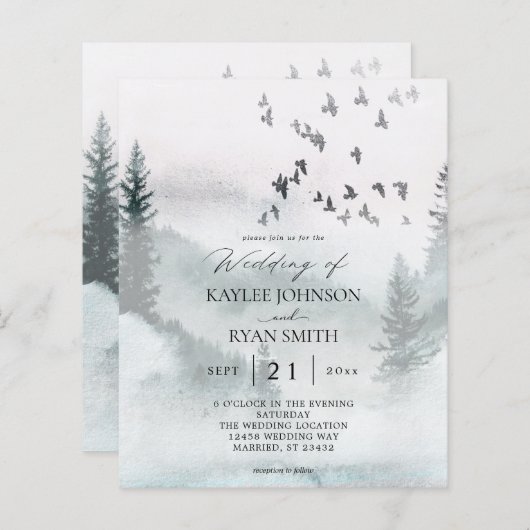 Budget Naturewald & Birds Hochzeit (Vorne/Hinten)