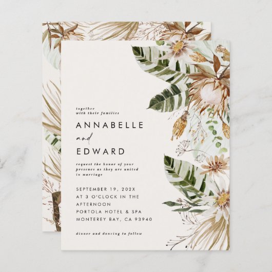 Budget natürlich bohemian botanisch modern elegant (Vorne/Hinten)