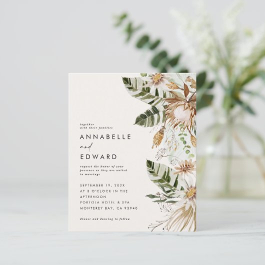 Budget natürlich bohemian botanisch modern elegant (Stehend Vorderseite)