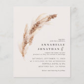 Budget natürliche Pampas Gras elegante Hochzeit ei Flyer (Vorne)